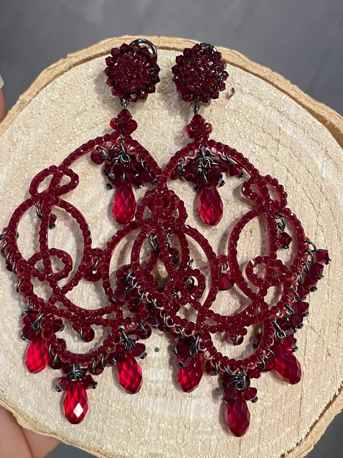 Orecchini Swarovski Bordeaux