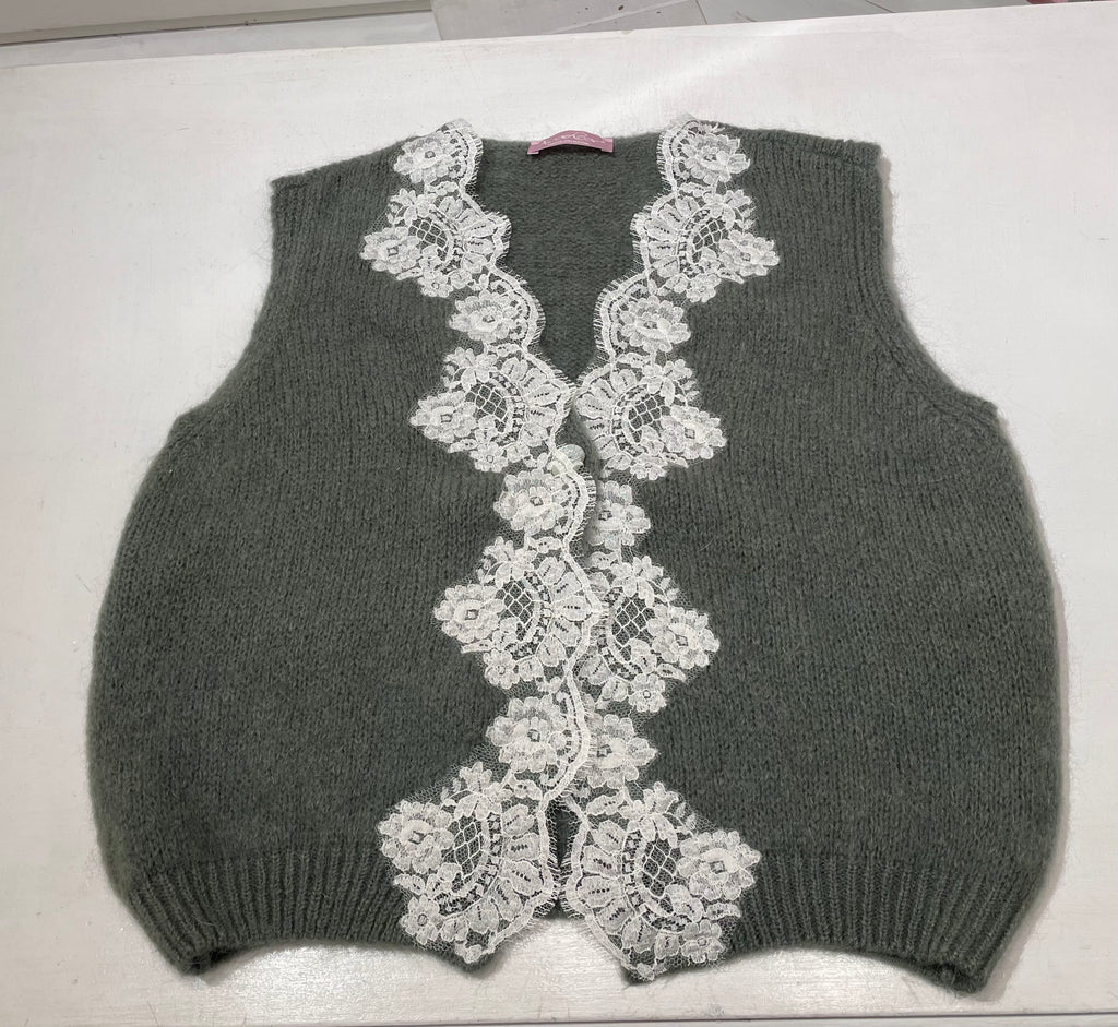 Gilet con pizzo