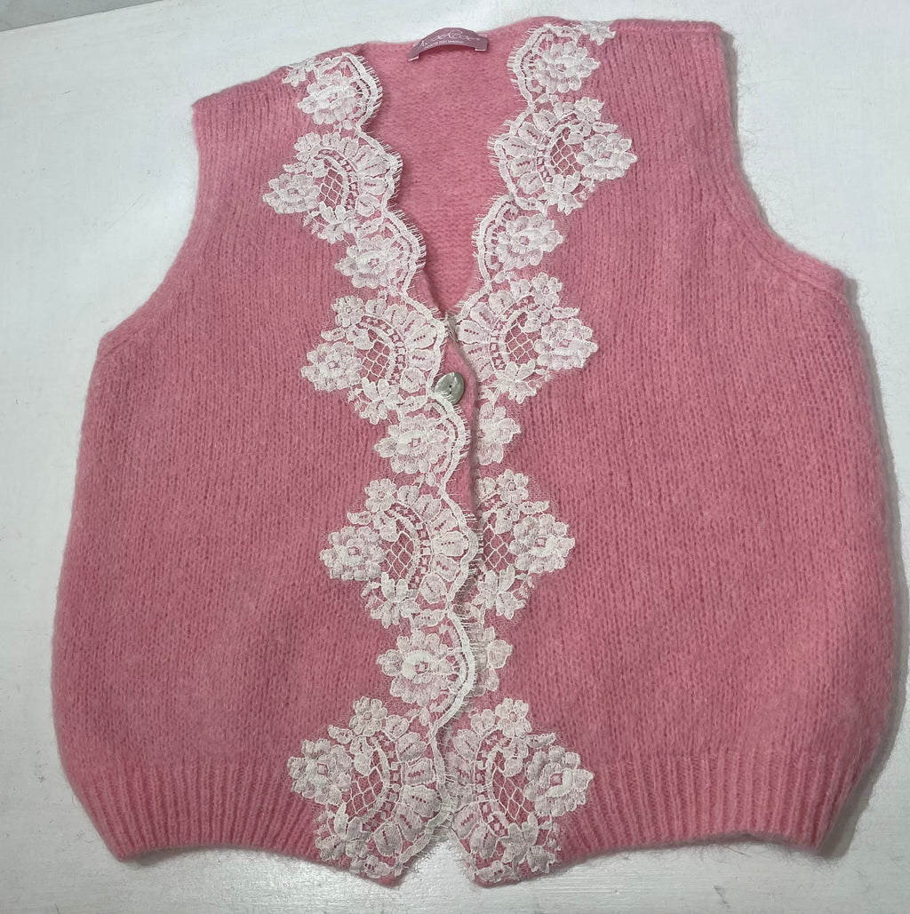 Gilet con pizzo