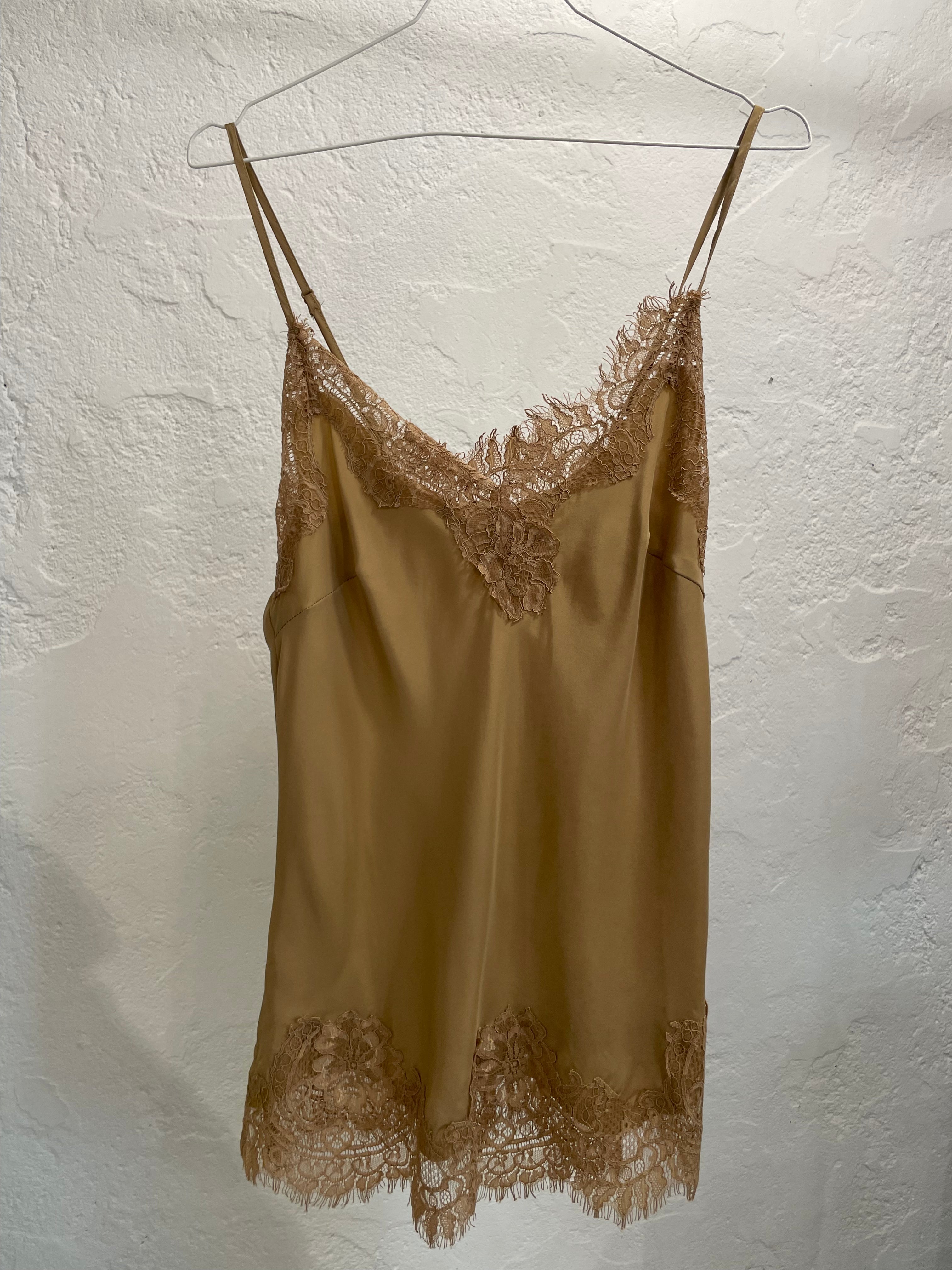 Canotta seta con pizzo