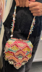 Borsa Perline Cuore Multicolor