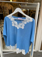 Maglia in cachemire e pizzo