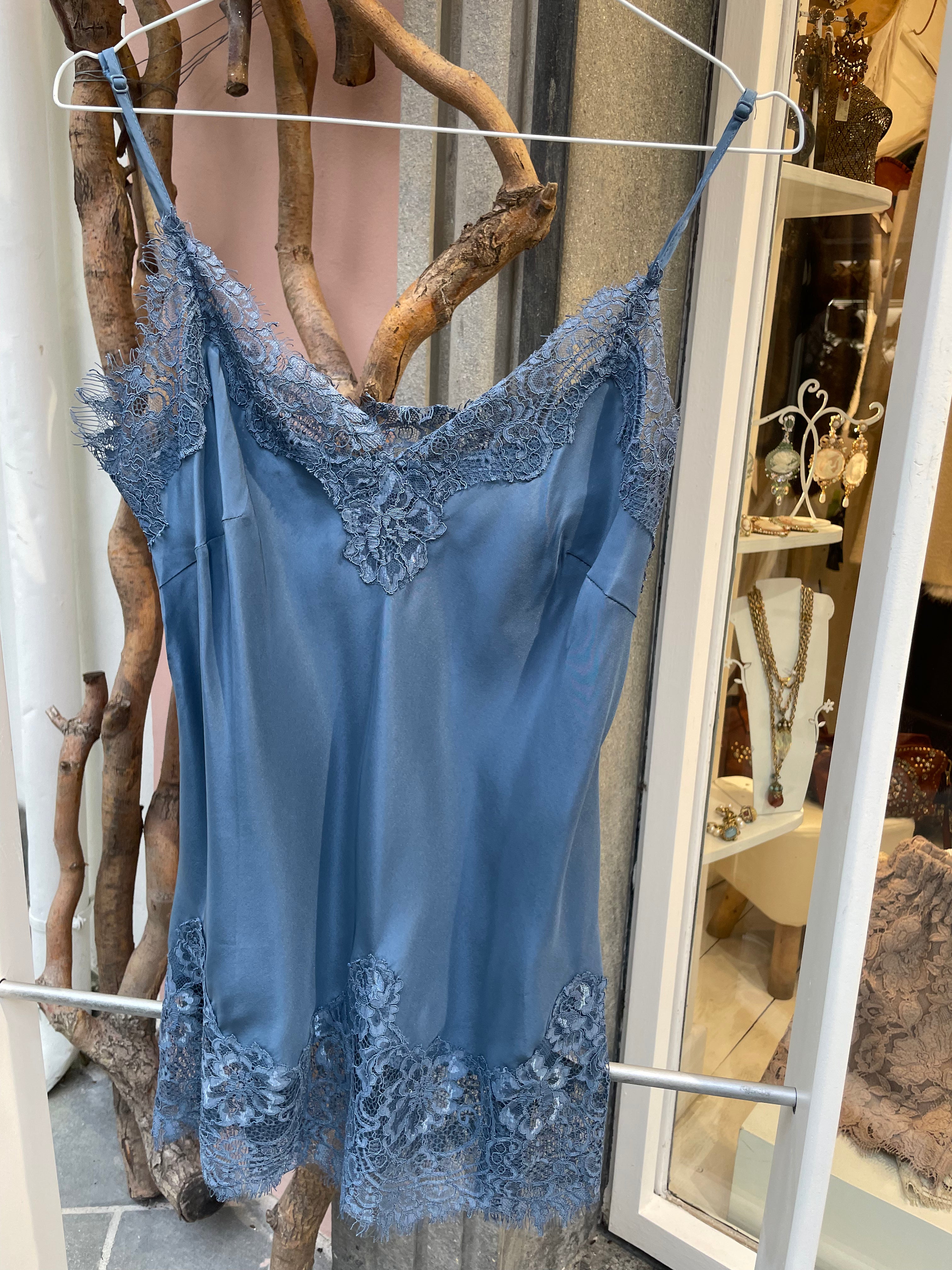 Canotta seta con pizzo