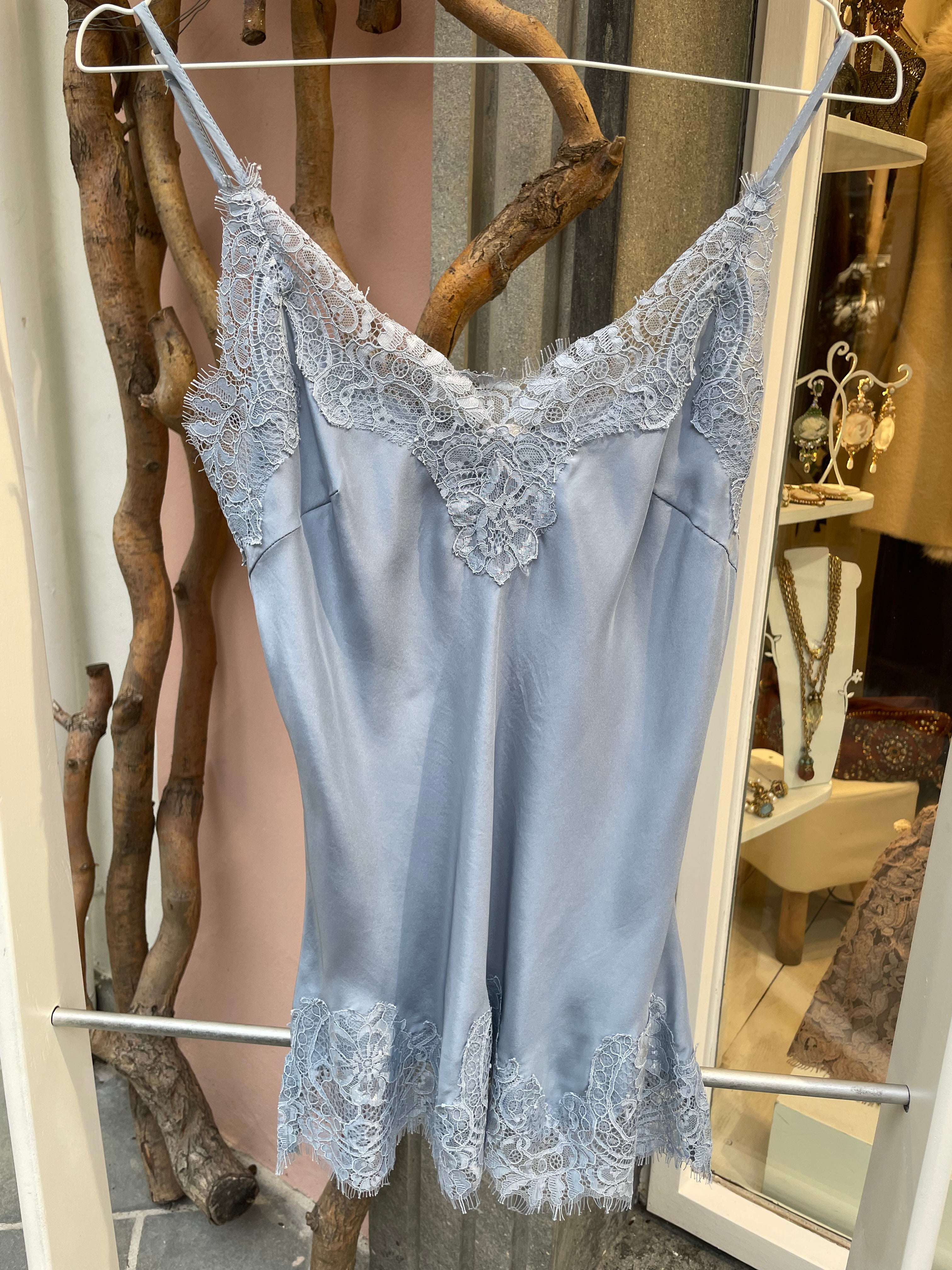 Canotta seta con pizzo