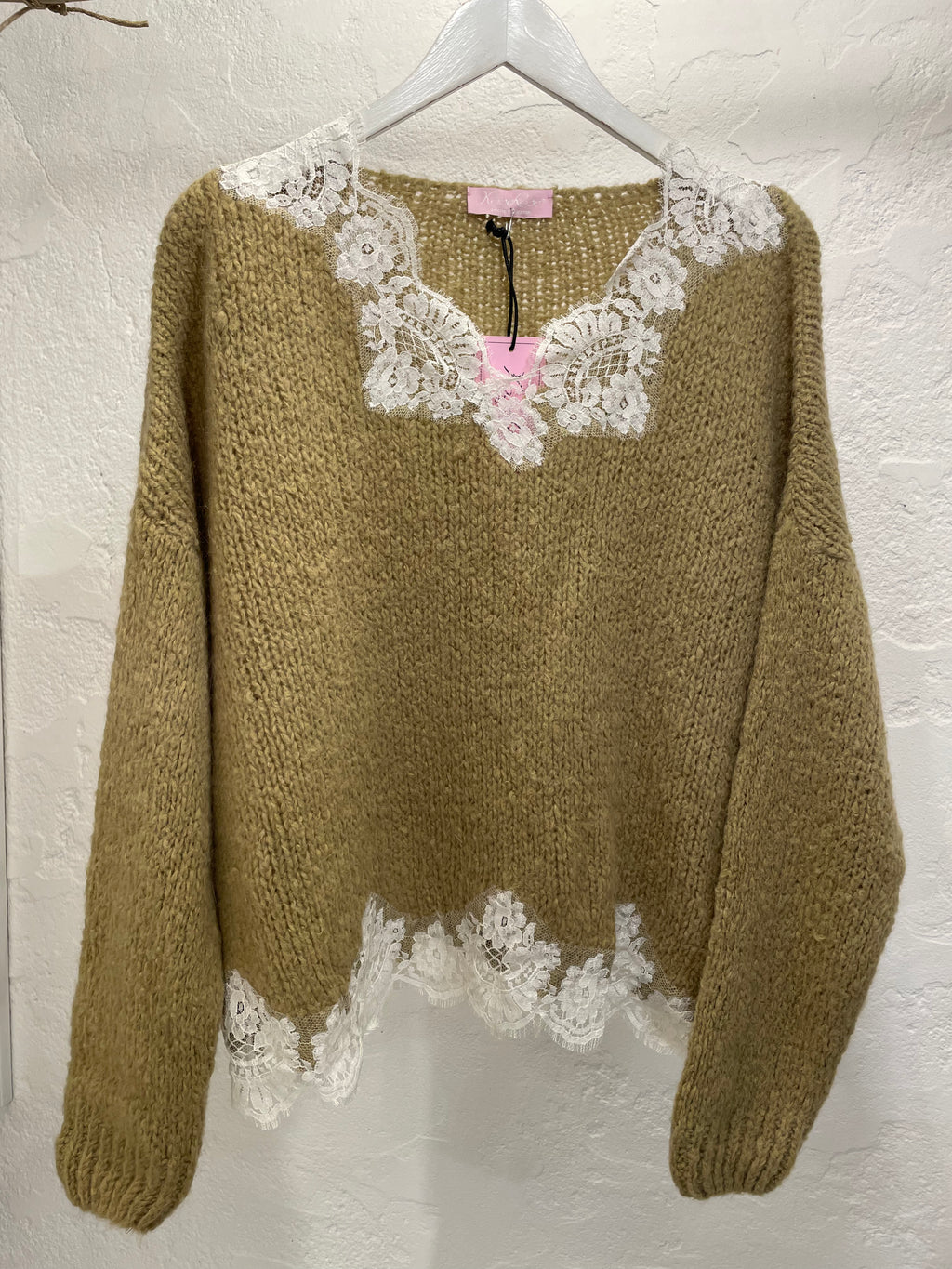 Pull inserti in pizzo intagliato