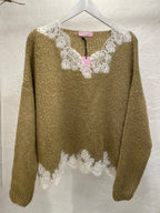Pull inserti in pizzo intagliato