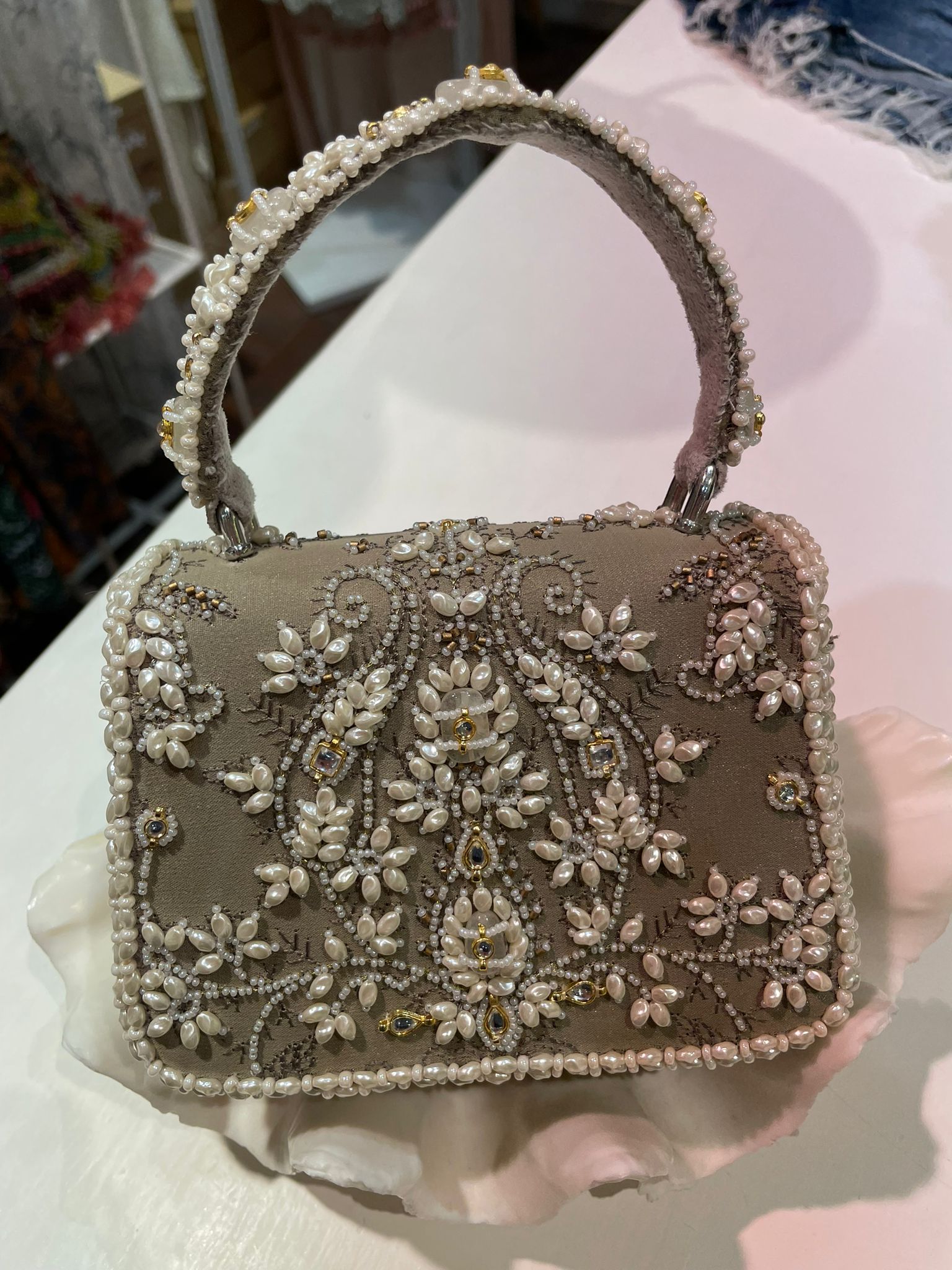 Borsa Perline con manico