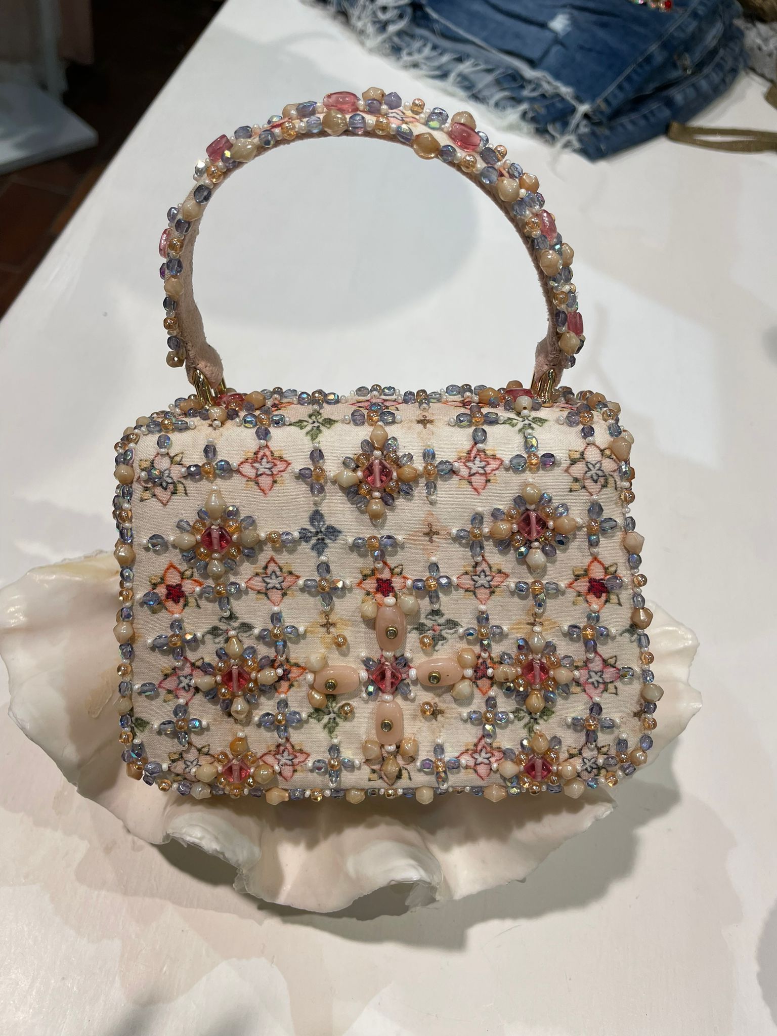Borsa Perline multicolor