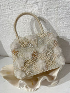 Borsa Perline Avorio