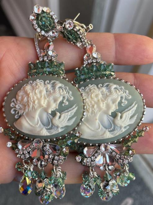 Orecchini Swarovski e Cammei