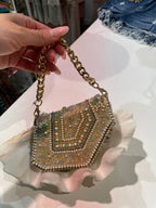 Borsa Perline forma geometrica
