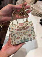 Borsa Perline con stampa a fiori